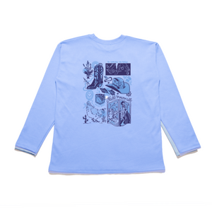 "Someone you really love " Taper-Fit Heavy Cotton Long Sleeve Tee Sky Blue