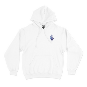"Someone you really love " Basic Hoodie White/Cobalt Blue
