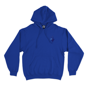 "Someone you really love " Basic Hoodie White/Cobalt Blue