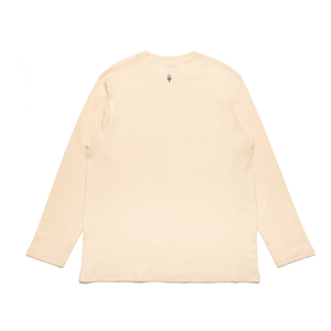 "Someone you really love " Cut and Sew Wide-body Long Sleeved Tee Beige