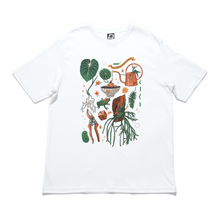 Load image into Gallery viewer, &quot;Plants dad&quot; Cut and Sew Wide-body Tee White/Black