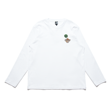 Load image into Gallery viewer, &quot;Plants dad&quot; Cut and Sew Wide-body Long Sleeved Tee White/Black