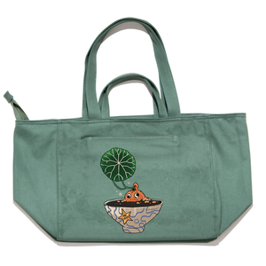 "Plants dad" Tote Carrier Bag Cream/Green