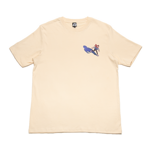 "Journey" Cut and Sew Wide-body Tee Beige