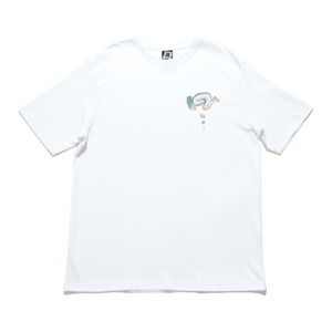 "Raindrop" Cut and Sew Wide-body Tee White