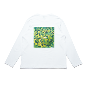 "Raindrop" Cut and Sew Wide-body Long Sleeved Tee White