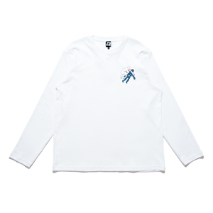 "The Birth" Cut and Sew Wide-body Long Sleeved Tee White/Beige