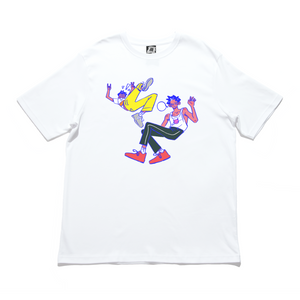 "Two Punks" Cut and Sew Wide-body Tee White