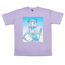 Load image into Gallery viewer, &quot;Icy&quot; Taper-Fit Heavy Cotton Tee Beige/Violet