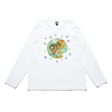 Load image into Gallery viewer, &quot;Fisheye&quot; Cut and Sew Wide-body Long Sleeved Tee White/Black