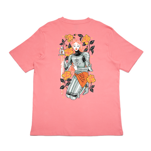 "Osmosis" Cut and Sew Wide-body Tee White/Salmon Pink