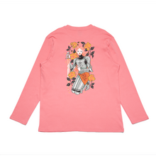 Load image into Gallery viewer, &quot;Osmosis&quot; Cut and Sew Wide-body Long Sleeved Tee White/Salmon Pink