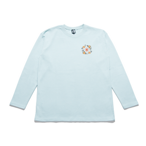 "Osmosis" Taper-Fit Heavy Cotton Long Sleeve Tee Mint