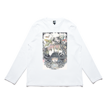 Load image into Gallery viewer, &quot;Nocturne&quot; Cut and Sew Wide-body Long Sleeved Tee White/Black