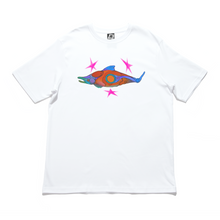 Load image into Gallery viewer, &quot;Freshwater Gemini&quot; Cut and Sew Wide-body Tee White/Salmon Pink