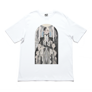 "High Priestess" Cut and Sew Wide-body Tee White/Black