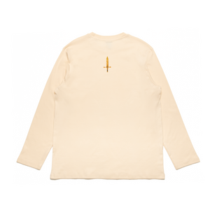 "Golden Girl" Cut and Sew Wide-body Long Sleeved Tee Black/Beige