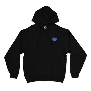 "Hierophant" Basic Hoodie Black/Cobalt Blue