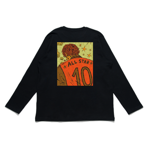 "All Star" Cut and Sew Wide-body Long Sleeved Tee Black
