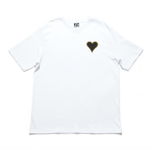 "Heart On My Sleeve" Cut and Sew Wide-body Tee White/Black