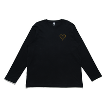 Load image into Gallery viewer, &quot;Heart On My Sleeve&quot; Cut and Sew Wide-body Long Sleeved Tee White/Black