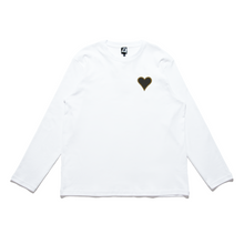 Load image into Gallery viewer, &quot;Heart On My Sleeve&quot; Cut and Sew Wide-body Long Sleeved Tee White/Black