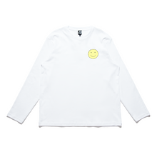 Load image into Gallery viewer, &quot;Smiley&quot; Cut and Sew Wide-body Long Sleeved Tee White/Black