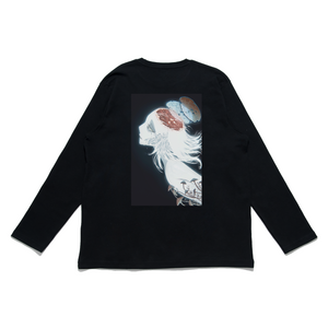 "Feelingless" Cut and Sew Wide-body Long Sleeved Tee White/Black