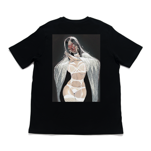 "Face of God" Cut and Sew Wide-body Tee White/Black