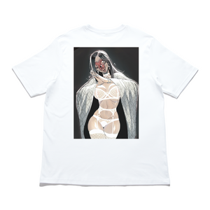 "Face of God" Cut and Sew Wide-body Tee White/Black