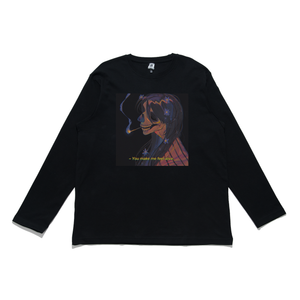 "ALIVE" Cut and Sew Wide-body Long Sleeved Tee Black