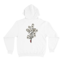 Load image into Gallery viewer, &quot;Frog Holding A Bouquet of Flowers&quot; Basic Hoodie Black/White