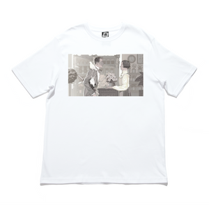 "Angus & Agnes" Cut and Sew Wide-body Tee White