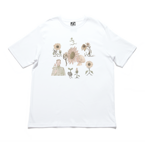 "Field of Sunflowers" Cut and Sew Wide-body Tee White