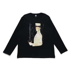 "Nostalgia" Cut and Sew Wide-body Long Sleeved Tee Black