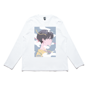 "Sick" Cut and Sew Wide-body Long Sleeved Tee White/Black