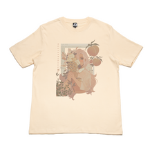 Load image into Gallery viewer, &quot;Floral Peach&quot; Cut and Sew Wide-body Tee White/Beige