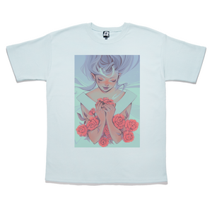 "Red Roses" Taper-Fit Heavy Cotton Tee Mint