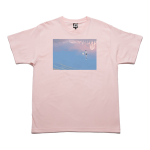 "Shooting Stars" Taper-Fit Heavy Cotton Tee Pink