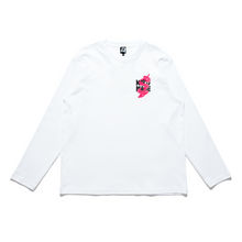 Load image into Gallery viewer, &quot;Snake Demon&quot; Cut and Sew Wide-body Long Sleeved Tee White/Black