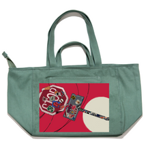 Load image into Gallery viewer, &quot;Sign&quot; Tote Carrier Bag Cream/Green