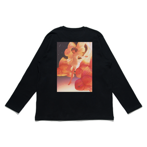 "Free Fall" Cut and Sew Wide-body Long Sleeved Tee White/Black