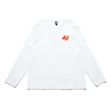 Load image into Gallery viewer, &quot;Free Fall&quot; Cut and Sew Wide-body Long Sleeved Tee White/Black