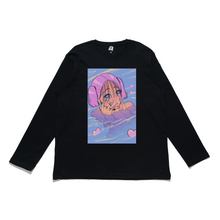 Load image into Gallery viewer, &quot;Love Puddle&quot; Cut and Sew Wide-body Long Sleeved Tee White/Black