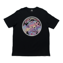 Load image into Gallery viewer, &quot;Glitter Bot&quot; Cut and Sew Wide-body Tee White/Black