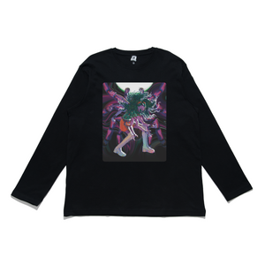 "Spider" Cut and Sew Wide-body Long Sleeved Tee Black