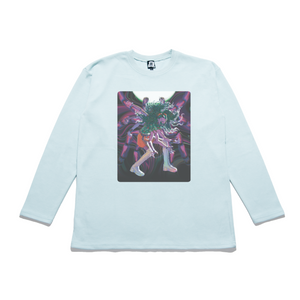 "Spider" Taper-Fit Heavy Cotton Long Sleeve Tee Mint
