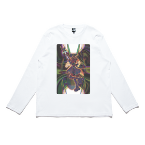 "Beetle" Cut and Sew Wide-body Long Sleeved Tee White