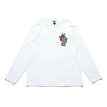 Load image into Gallery viewer, &quot;Extraterrestrial Boxing&quot; Cut and Sew Wide-body Long Sleeved Tee White/Black