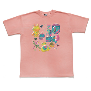 "Toys & Gadgets" Taper-Fit Heavy Cotton Tee Mint/Rose
